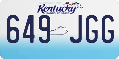 KY license plate 649JGG