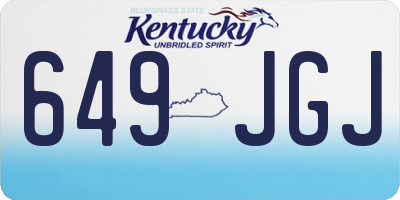 KY license plate 649JGJ