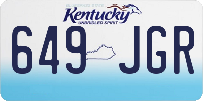 KY license plate 649JGR