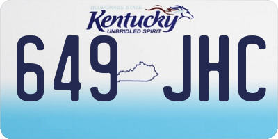 KY license plate 649JHC