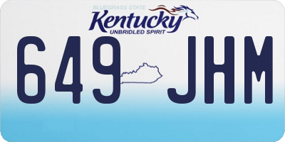 KY license plate 649JHM