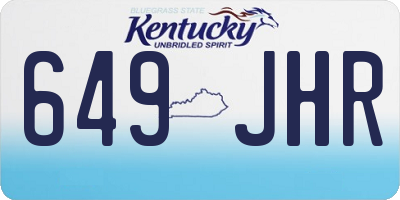 KY license plate 649JHR