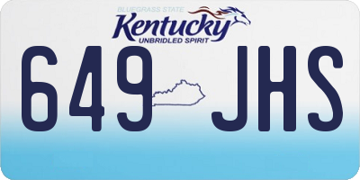 KY license plate 649JHS