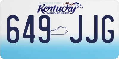 KY license plate 649JJG