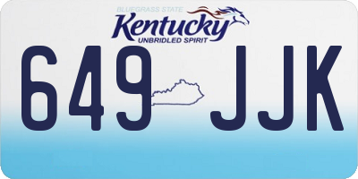 KY license plate 649JJK