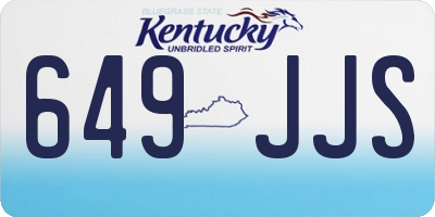 KY license plate 649JJS