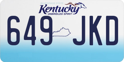KY license plate 649JKD