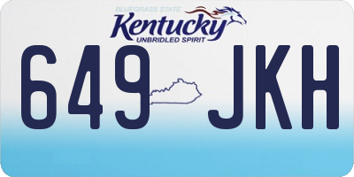 KY license plate 649JKH
