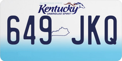 KY license plate 649JKQ