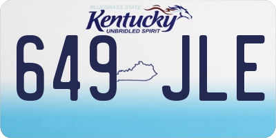 KY license plate 649JLE
