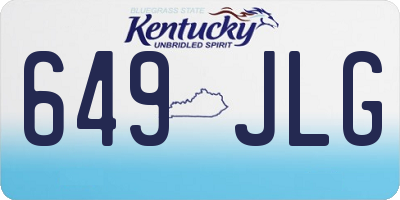 KY license plate 649JLG