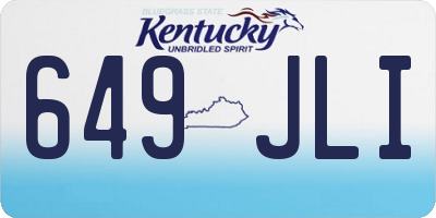 KY license plate 649JLI