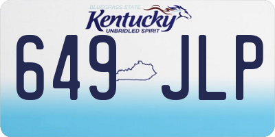 KY license plate 649JLP