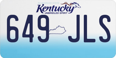 KY license plate 649JLS