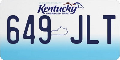 KY license plate 649JLT