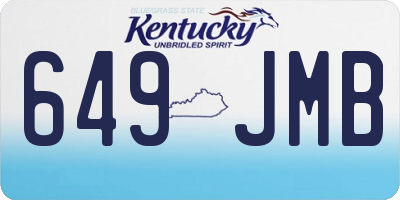 KY license plate 649JMB