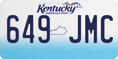 KY license plate 649JMC