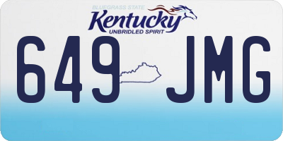 KY license plate 649JMG