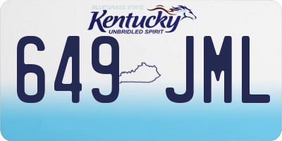 KY license plate 649JML