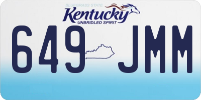 KY license plate 649JMM