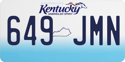 KY license plate 649JMN