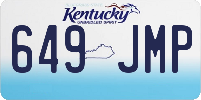 KY license plate 649JMP