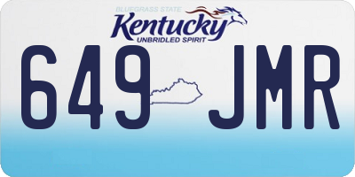 KY license plate 649JMR