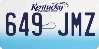 KY license plate 649JMZ