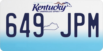 KY license plate 649JPM