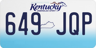 KY license plate 649JQP