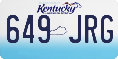 KY license plate 649JRG