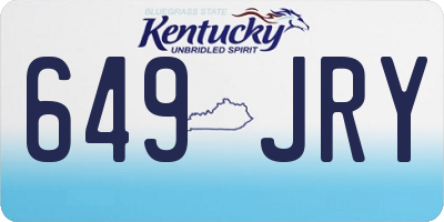 KY license plate 649JRY