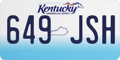 KY license plate 649JSH
