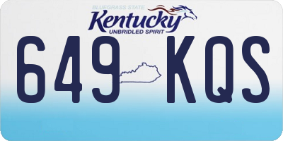 KY license plate 649KQS