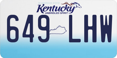 KY license plate 649LHW