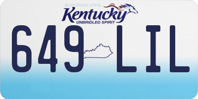 KY license plate 649LIL