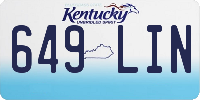 KY license plate 649LIN