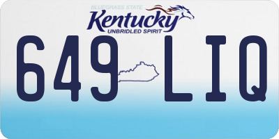 KY license plate 649LIQ
