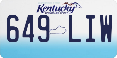 KY license plate 649LIW