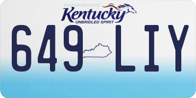 KY license plate 649LIY
