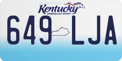 KY license plate 649LJA