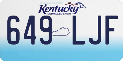 KY license plate 649LJF