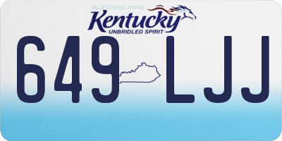 KY license plate 649LJJ