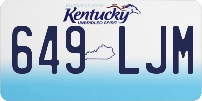 KY license plate 649LJM