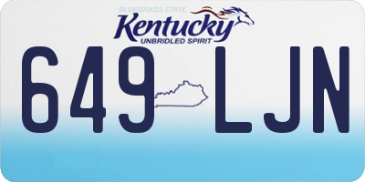 KY license plate 649LJN