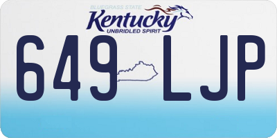 KY license plate 649LJP