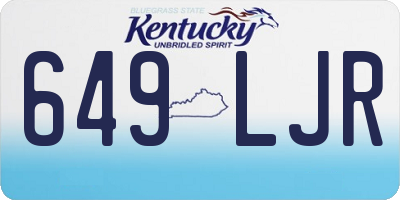KY license plate 649LJR