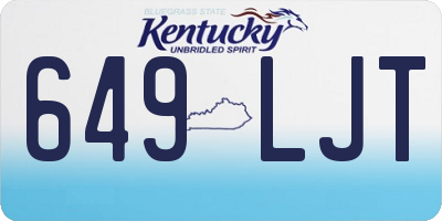 KY license plate 649LJT