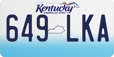 KY license plate 649LKA