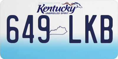 KY license plate 649LKB